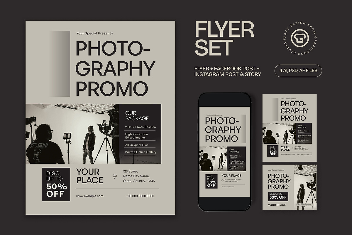 Photography Promo Flyer, a Flyer Template by graphicook (Photo 1 of 3)