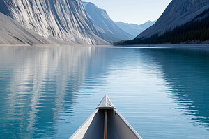 Front view from a canoe gliding, a Transportation Photo by MistyDay
