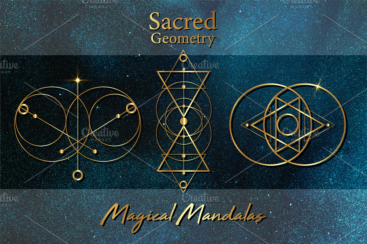 Sacred Geometry Gold Magic Mandalas, an Object Graphic by GraphicRedStudio (Photo 4 of 7)