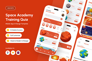 Space Academy Training Quiz App, an App Template by productype1