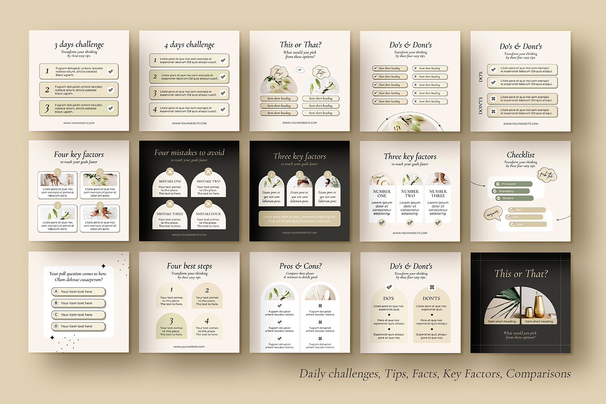 Instagram Feed Templates for Coaches, a Social Media Template by Mirazz (Photo 11 of 29)