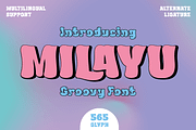 Milayu - Groovy Font, a Handwritten Font by twinstd (Thumbnail 1 of 10)