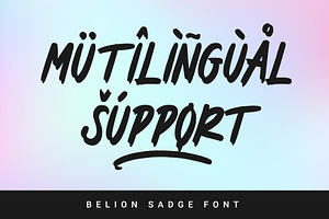 Belion Sadge - Brush Font