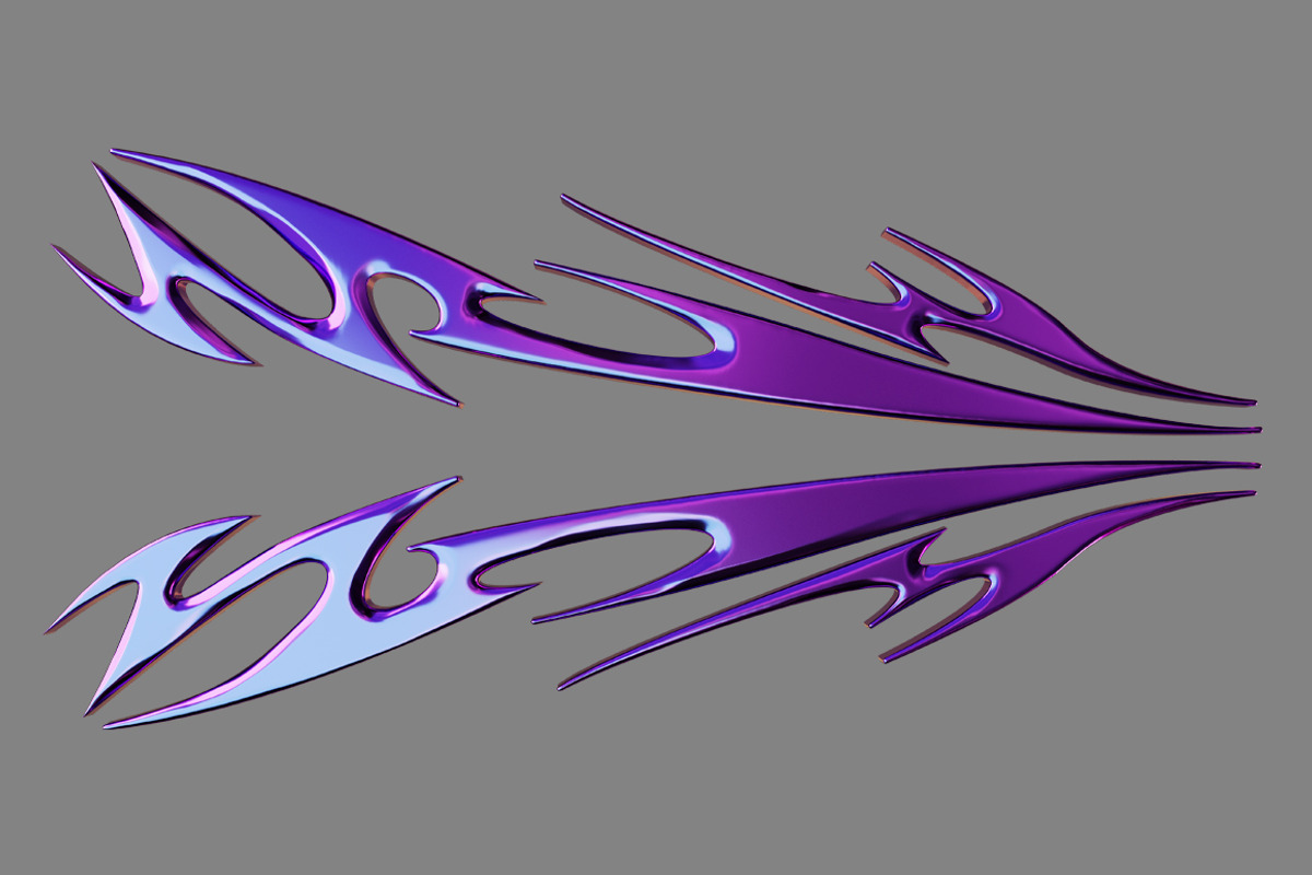 Chrome tribal 3D, an Object 3D Model by HYPER HIROⓇ (Photo 7 of 7)