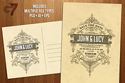 Wedding Invitation Vintage Postcard, an Invitation Template by G7 (Thumbnail 2 of 4)
