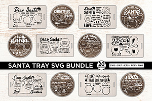 Santa Tray SVG Bundle