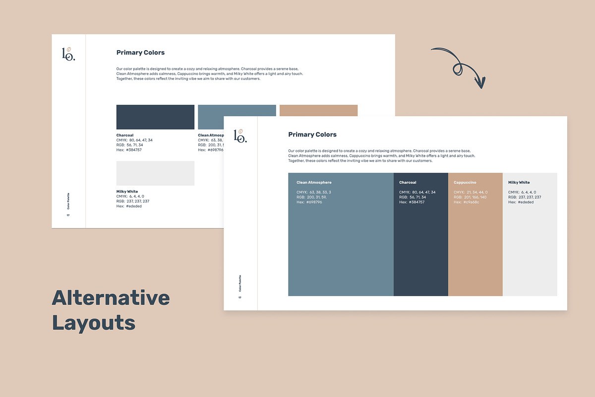 Latteo - Brand Guidelines Template, a Branding & Logo Template by Hamdi Designs (Photo 6 of 10)