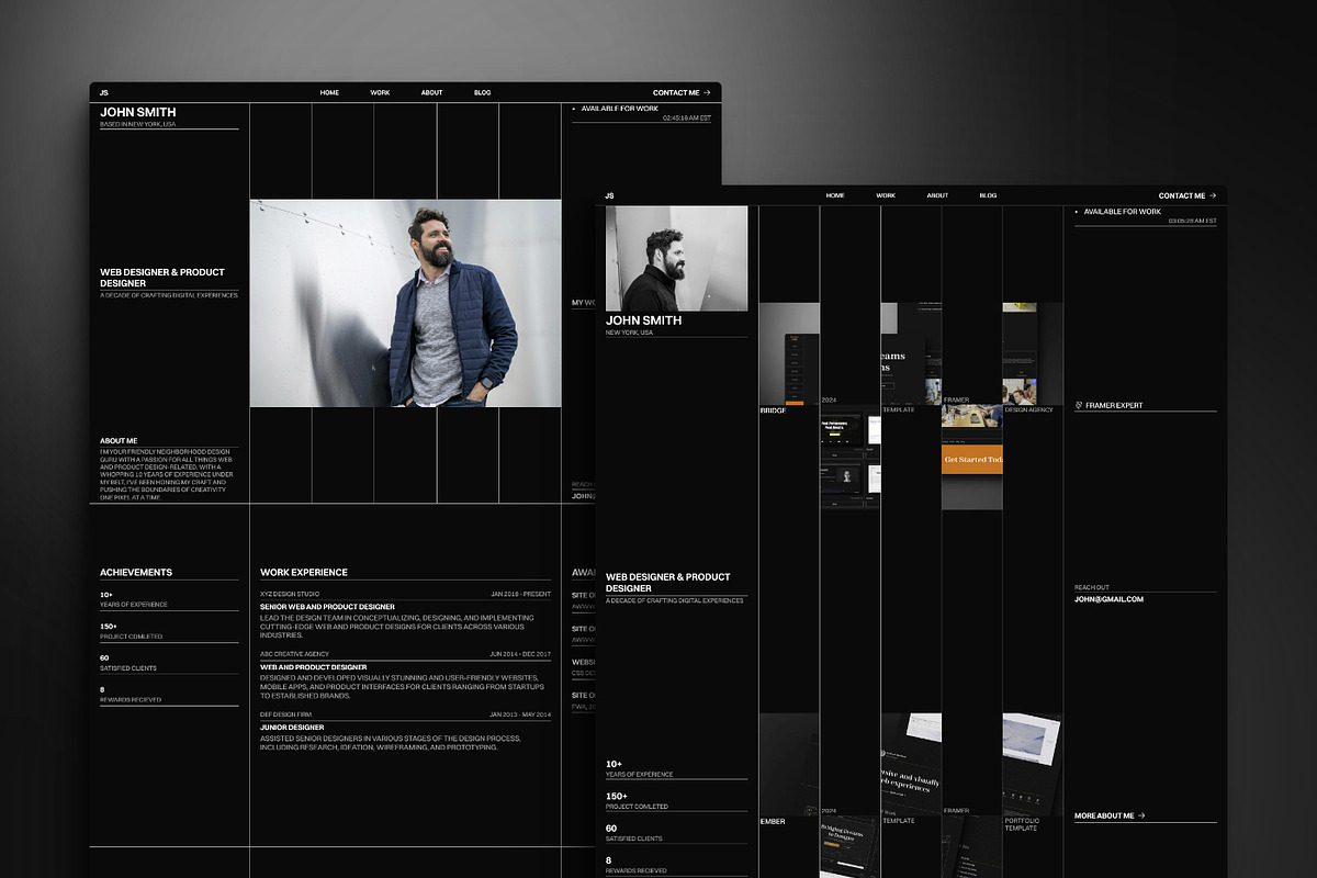Umbra - Portfolio Framer Template, a Landing Page Template by THdesign (Photo 1 of 3)