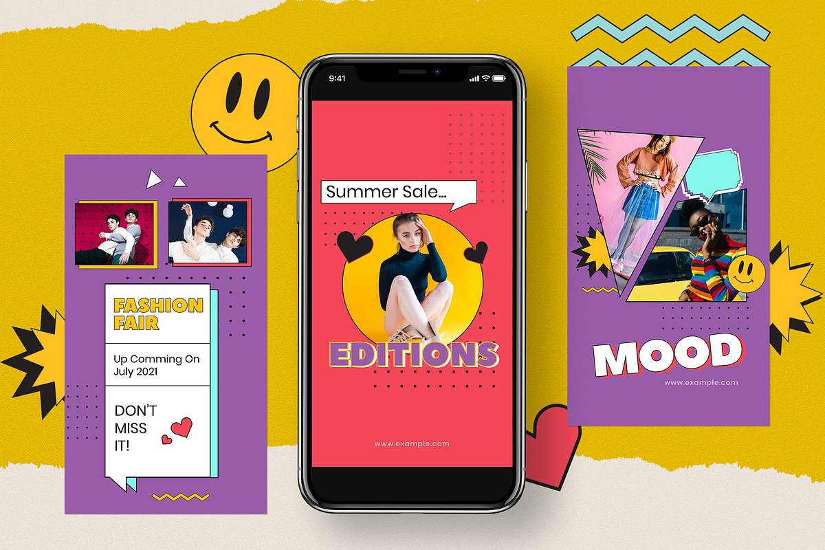 90's Instagram Pack, a Social Media Template by graphicook (Photo 6 of 7)