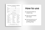 Facial Consultation Form Pdf, a Stationery Template by Snapybiz (Thumbnail 8 of 10)