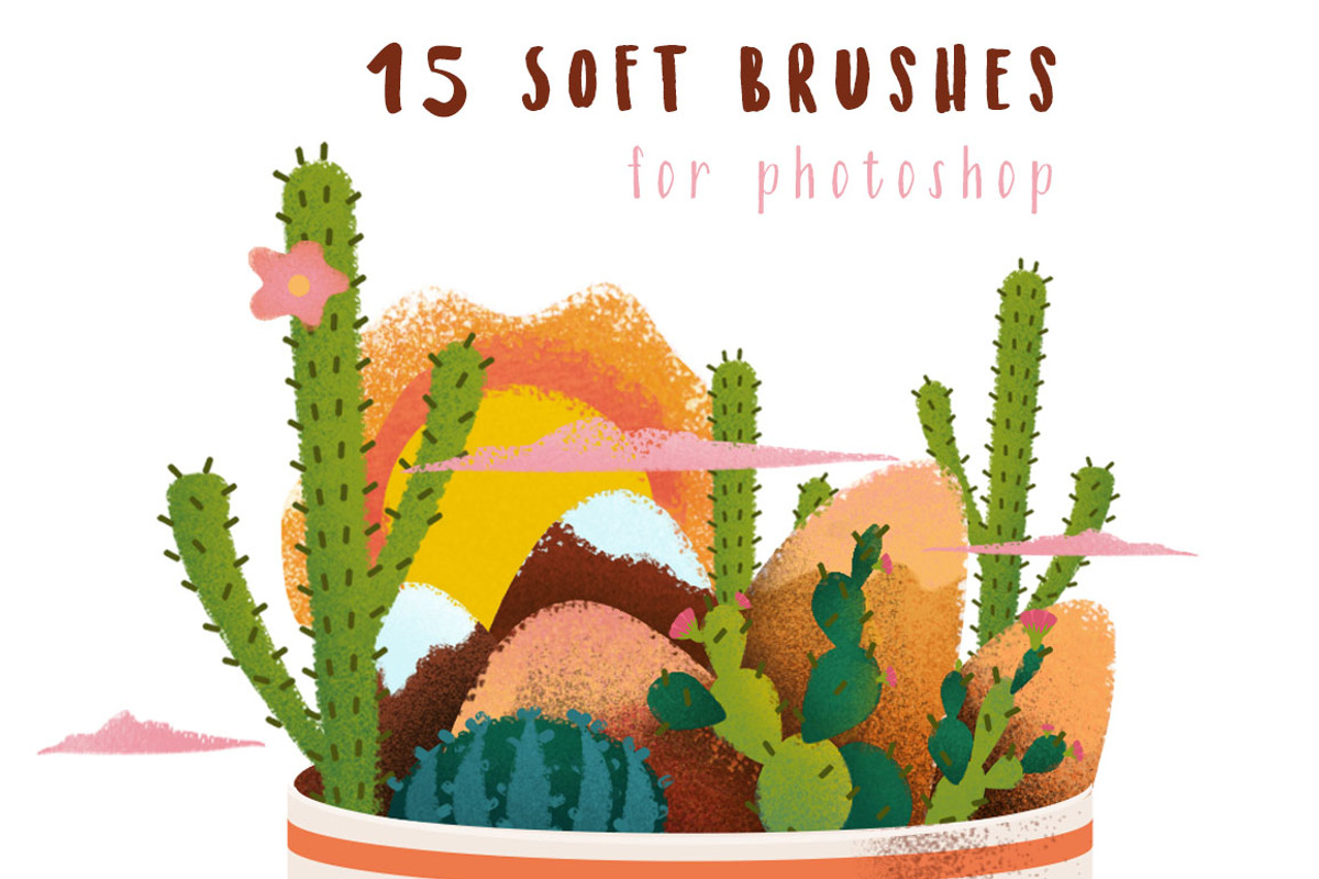 15 Soft Brushes for Photoshop, a Brush Add-On by purple_swarm (Photo 1 of 2)