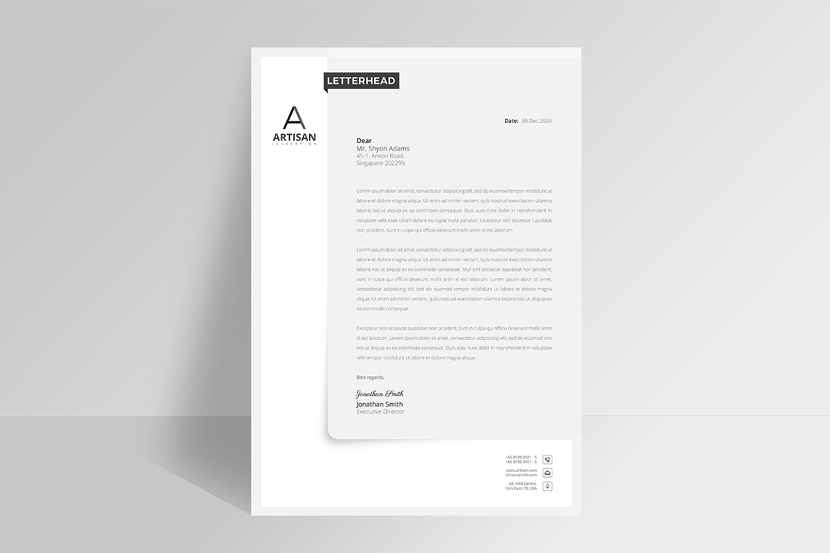 Brief-Estimation-Invoice-Letterhead, a Stationery Template by artisanHR (Photo 4 of 8)