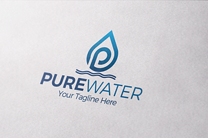 Pure Water Drop Logo