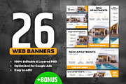 Banners Pack 26 sizes for Google Ads, a Templates & Theme by Better Be a Designer (Thumbnail 1 of 3)