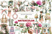Preppy Cottage Clipart Vintage Garde, an Illustration by Designworld (Thumbnail 1 of 5)