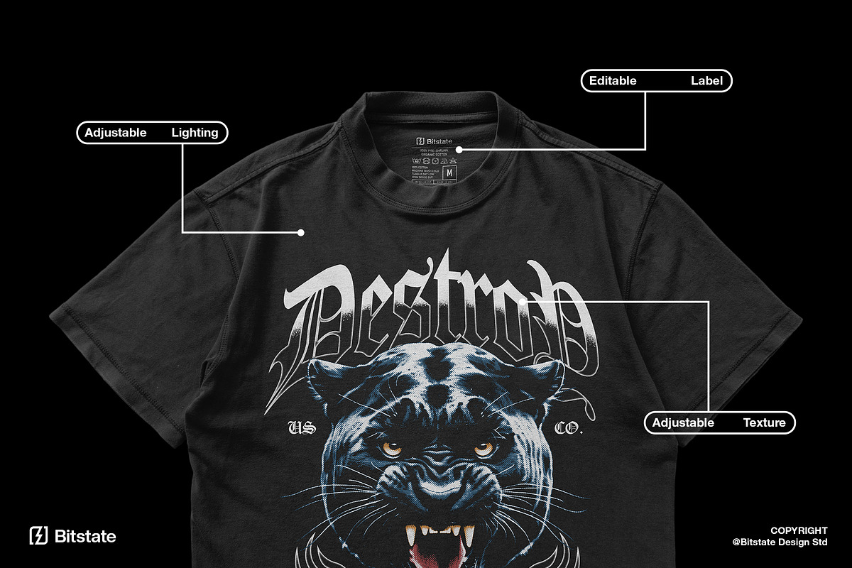 Oversized T-Shirt Mockup, a Shirt Mockup by Bitstate Design (Photo 3 of 4)