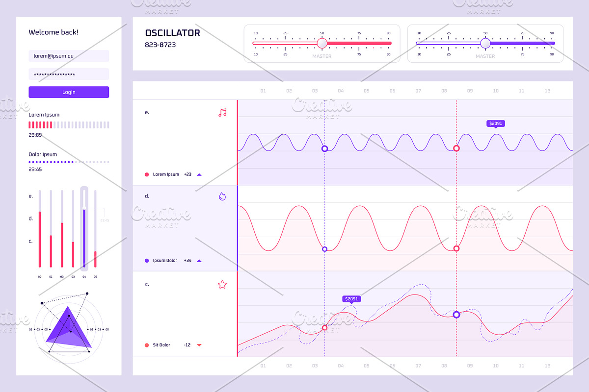 elements of infographics, a Templates & Theme by fet