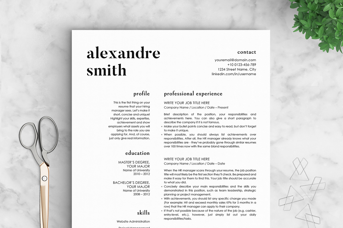 Resume/CV - The Smith, a Resume Template by CreativeLandStudio (Photo 3 of 7)
