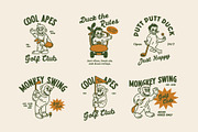 Golf Mascot Illustration Pack, a Sport Illustration by Skilline Supply Co. (Thumbnail 5 of 11)
