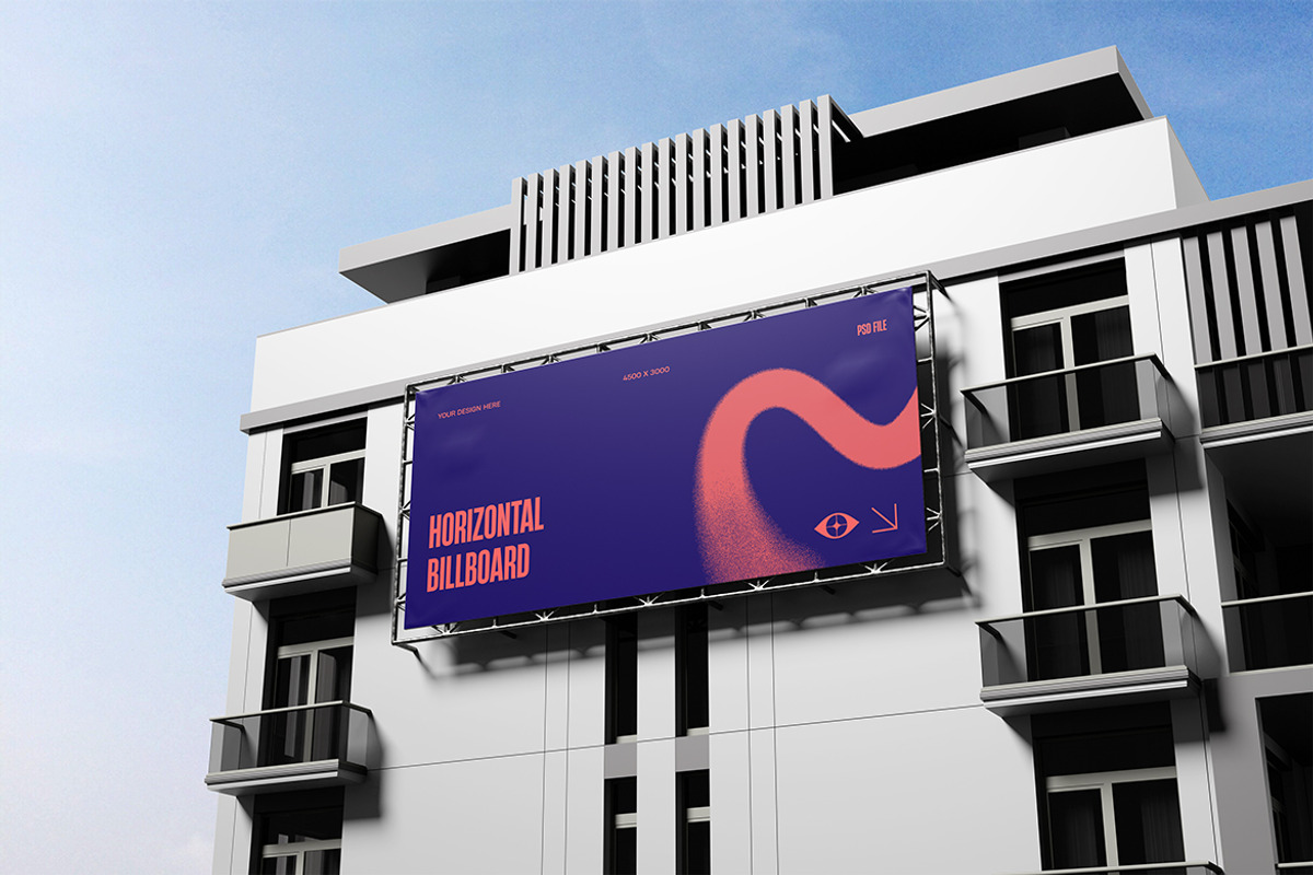 Horizontal Billboard Mockup, an Advertising Mockup by xavier_studio (Photo 3 of 5)