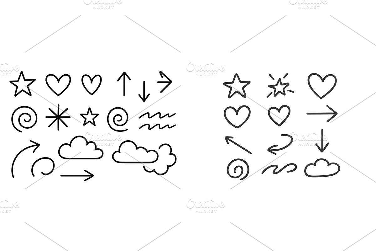 Creative doodles featuring hearts, an Illustration by ZinetroN