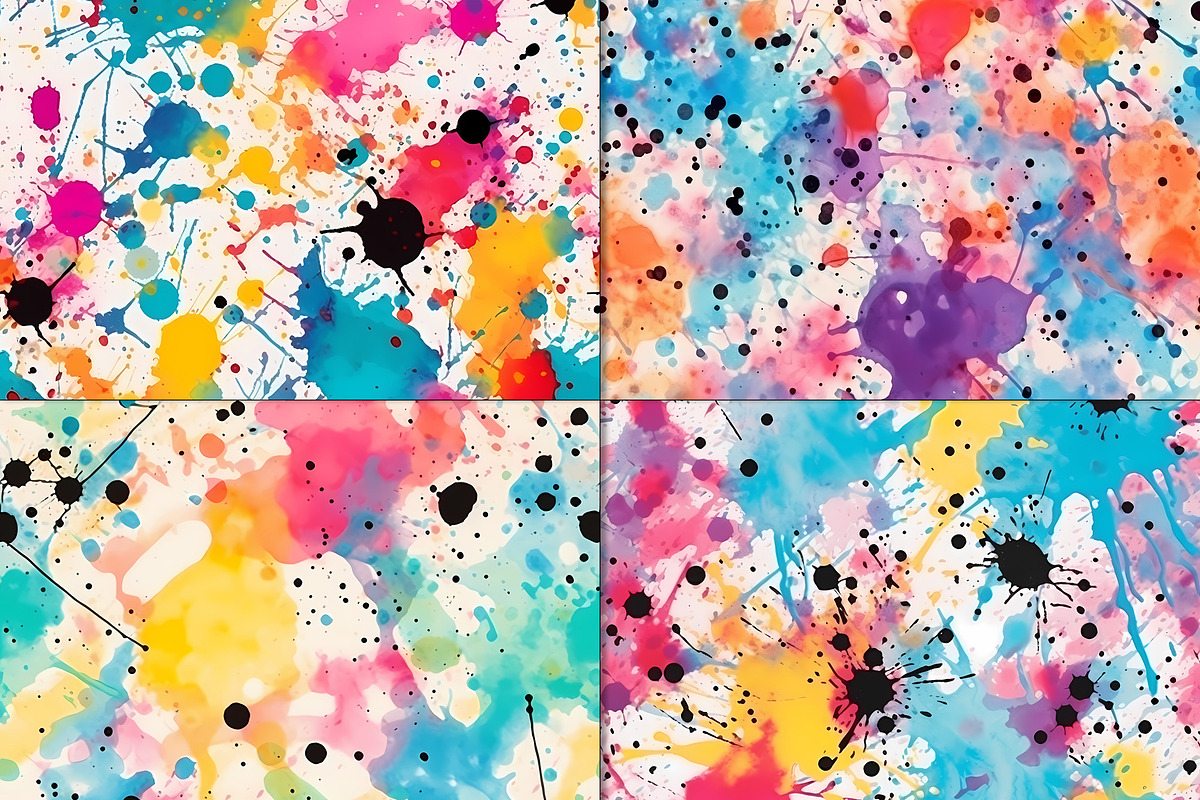 20 Seamless Grunge Color Splashes, a Pattern Graphic by Nordic Design (Photo 9 of 9)