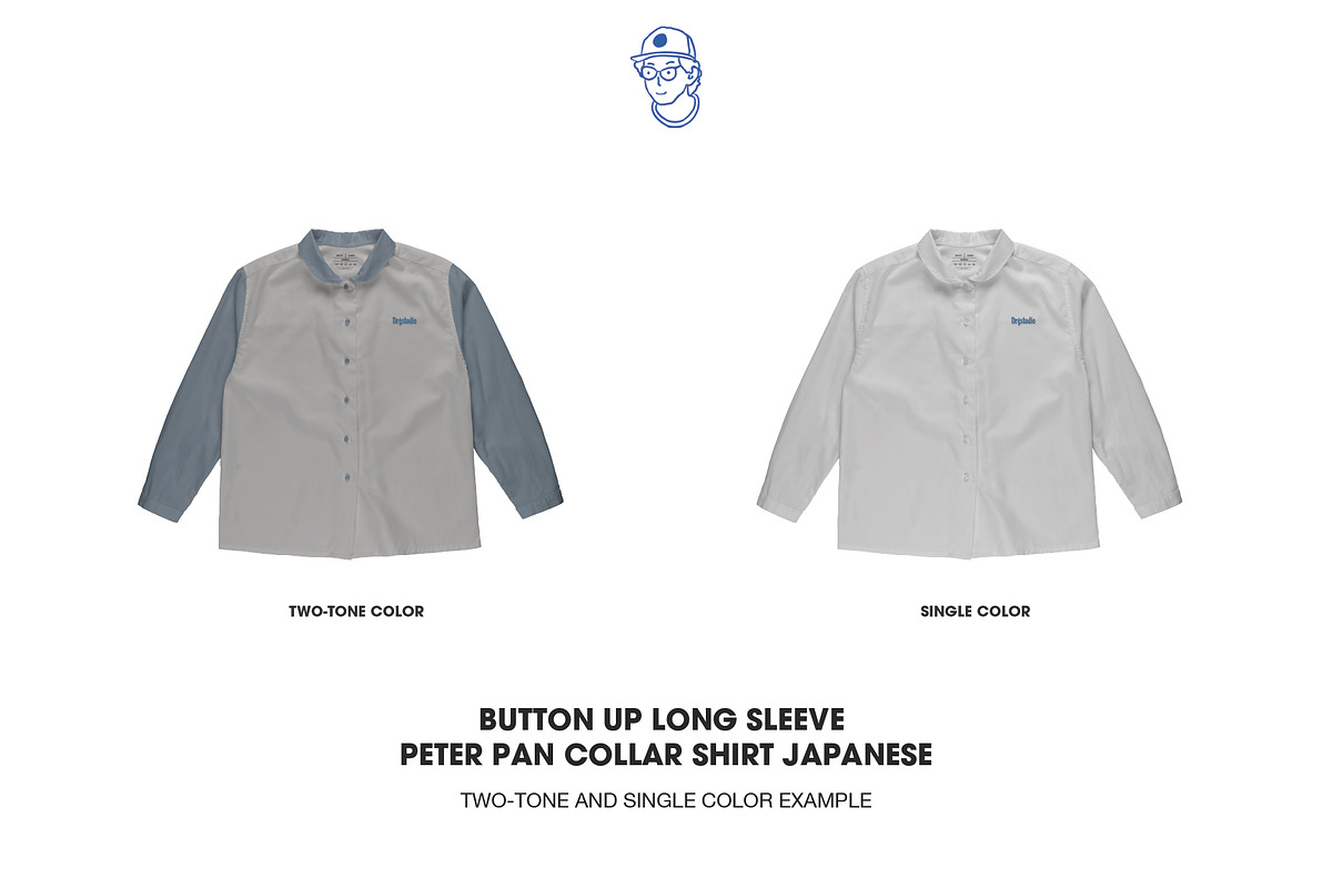 Button up peter pan collar mockup, a Shirt Mockup by made_by_nope (Photo 3 of 7)