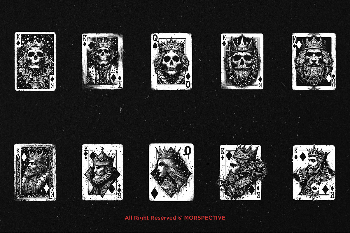 10 Bundle Dark Art Diamond Card King, an Illustration by Morspective (Photo 6 of 7)
