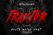 TRAXTOR Modern Metal Font, a Blackletter Font by dansdesign (Thumbnail 1 of 7)