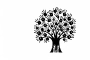 family handprint tree silhouette, an Illustration by Amazin_art (Thumbnail 2 of 29)