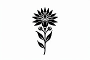 Floral Outline Vector Pack, an Illustration by yasushie (Thumbnail 7 of 21)