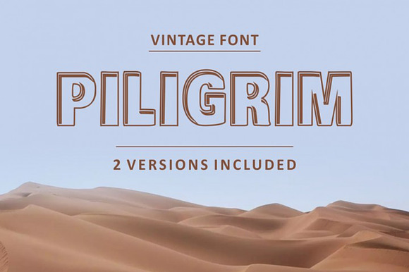Piligrimistic Font 2 versions preview 3