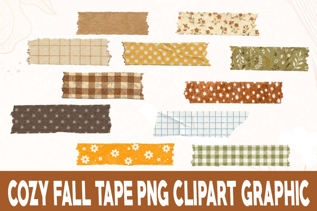 Cozy Fall Tape PNG Clipart, an Object Graphic by FiveStarCrafting (Photo 1 of 3)