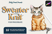 Sweater Knit Brushes For Procreate, a Brush Add-On by Wooly Pronto (Thumbnail 1 of 11)