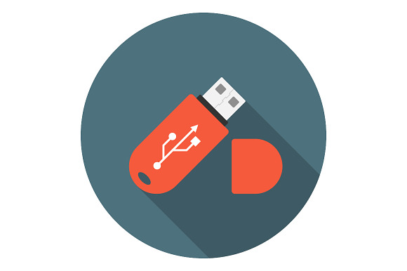 Usb Flash Drive Flat Icon