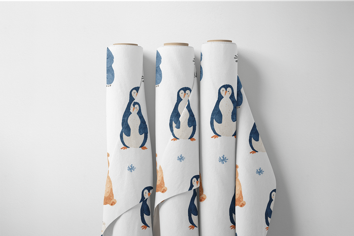 Cute Winter Animals Seamless Pattern, a Pattern Graphic by Pati Charm Studio (Photo 7 of 8)