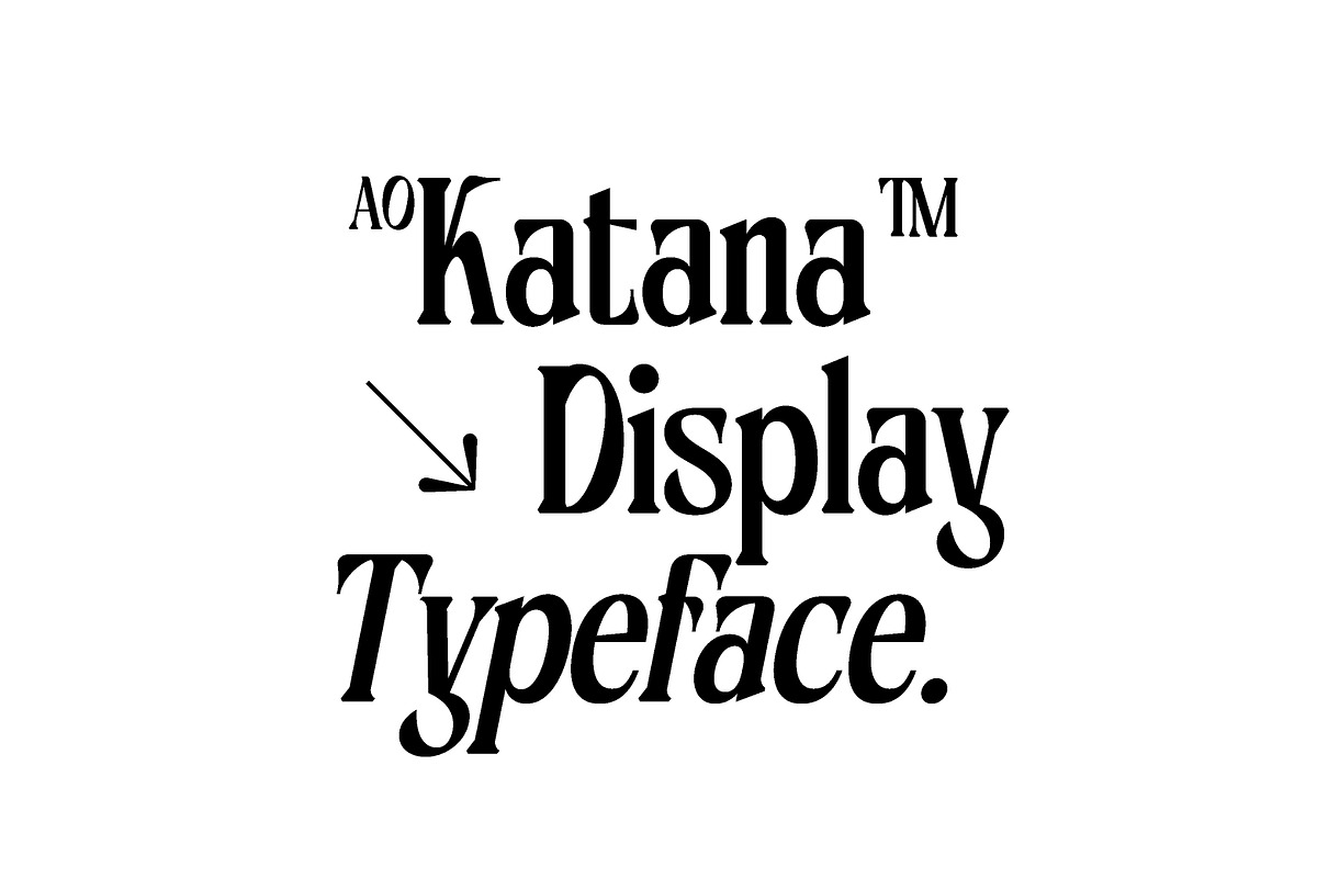 AO Katana - Display Typeface, a Serif Font by OwunStudio (Photo 1 of 21)