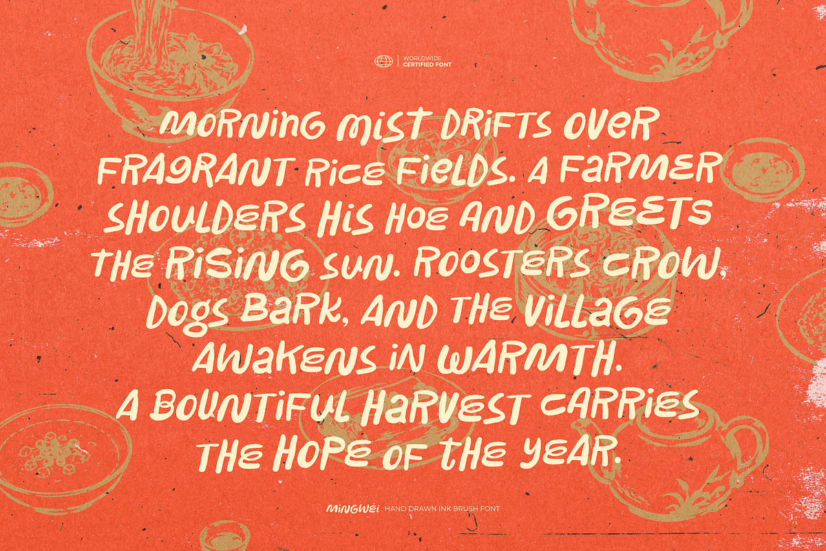 Mingwei - Hand Drawn Ink Brush Font, a Handwritten Font by ikiiko (Photo 5 of 7)