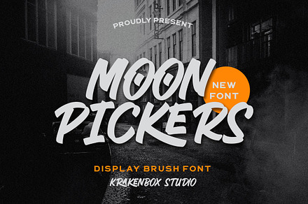 Moon Pickers - Display Brush Font