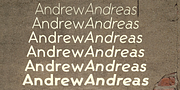 AndrewAndreas, a Sans Serif Font by Ingrimayne Type (Thumbnail 2 of 8)