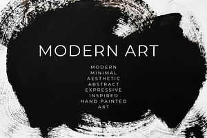 Black And White Modern Artwork