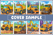 Construction Vehicles Coloring Pages, a Transportation Illustration by BrightMart (Thumbnail 3 of 3)