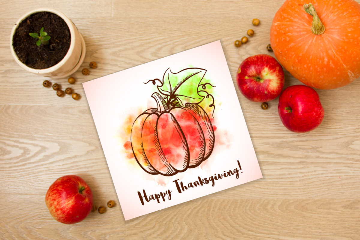 Happy Thanksgiving Set, a Food Illustration by MalniArt (Photo 5 of 5)