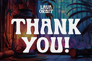 Lava Orbit - Surreal 1970s Typeface, a Sans Serif Font by HipFonts (Thumbnail 7 of 10)