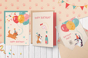 Birthday Party. Festive set of Dogs, an Animal Illustration by Anna Summer (Thumbnail 6 of 10)