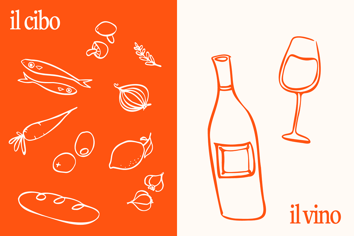 Charming Italian Food Illustrations, an Illustration by studiokokomo (Photo 3 of 7)