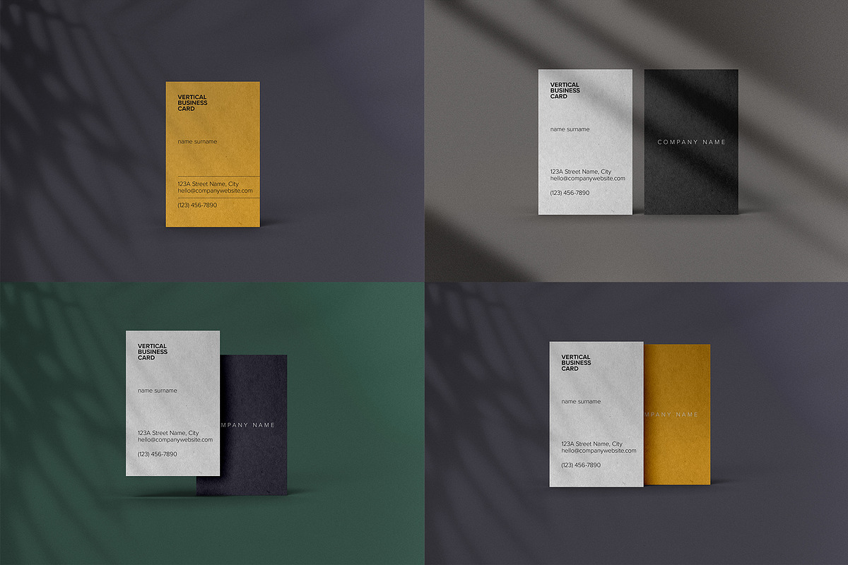 Vertical Business Card Mockup, a Product Mockup by dpi (Photo 5 of 7)