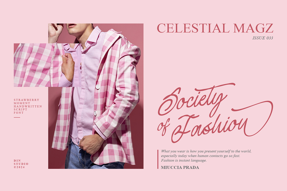 Strawberry Moment, a Handwritten Font by din-studio.com (Photo 4 of 10)