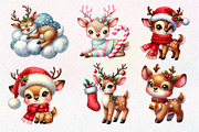 Christmas Cute Deer Sublimation, an Illustration by Dream Creation (Thumbnail 4 of 7)
