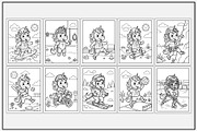 Unicorn Sports Coloring Pages, an Animal Illustration by Lamia Emad (Thumbnail 3 of 5)